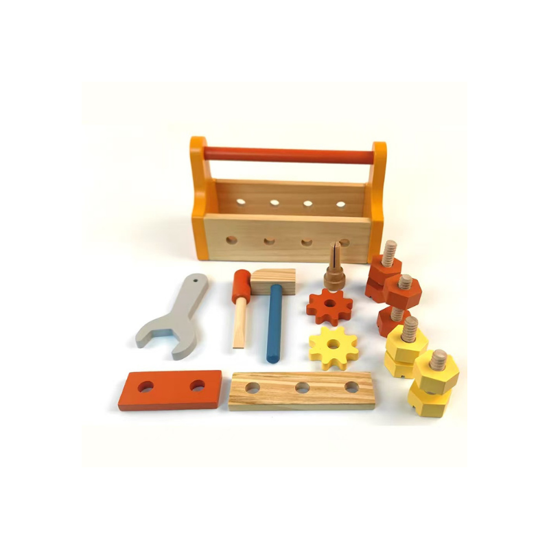 Wooden Toy Tool box and Accessories