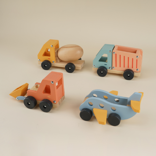 Wooden Vehicles Set for kids